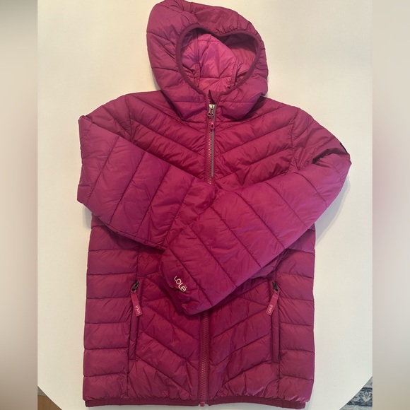 Lole Hooded Light Weight Packable Jacket kids , dark fuchsia size L (10/12) - Picture 2 of 9